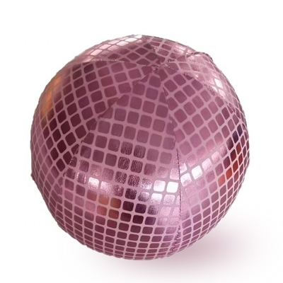 almofada de discoteca prateada balão inflável de Natal com bola interna de PVC de pele de poliéster