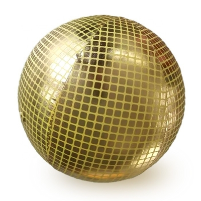 almofada de discoteca prateada balão inflável de Natal com bola interna de PVC de pele de poliéster