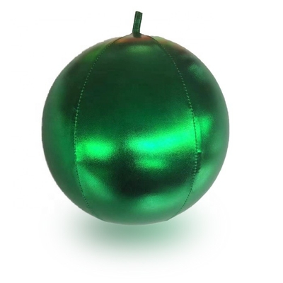 almofada de discoteca prateada balão inflável de Natal com bola interna de PVC de pele de poliéster