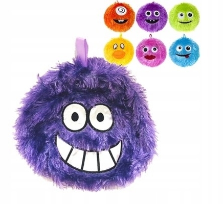 Unisexo 6&quot; Monstro Púrpura Peludo Plush Bola Redonda Animal Recheado Brinquedo Alienígena Material de Bola Interior de PVC