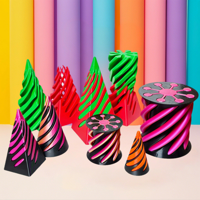 3D Impresso Fidget Toy Plástico Pla Espiral Pirâmide Cone Impossível Fidget Cone para Unisex