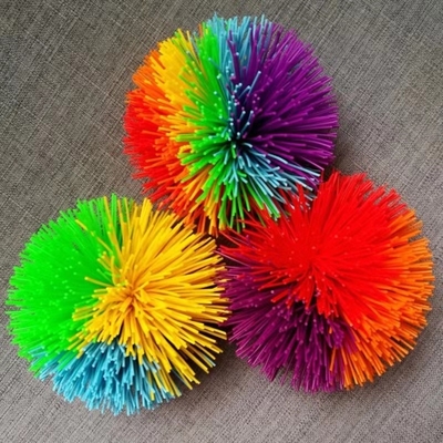 Bola de Estresse de Macaco Colorida Bola de Silicone Fluffy Bola de Silício Koosh