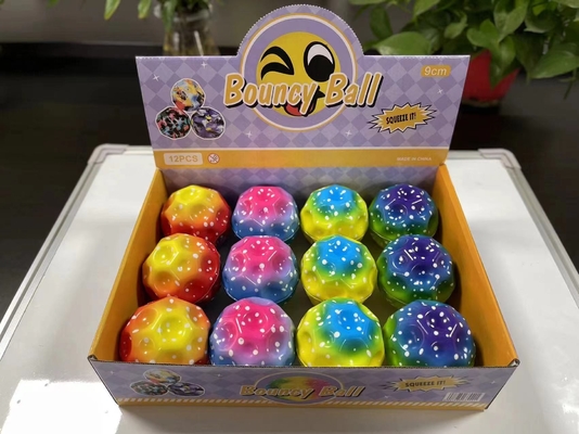 Multicolor Extreme Pu Foam High Bounce Balls Rainbow Moon Space Ball para Jogos Infantiles