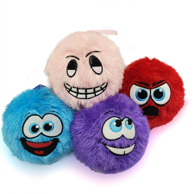9' Diâmetro Poliéster Plush Smile Face Bouncing Balls para os clientes