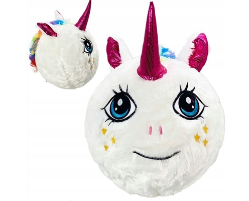Amigo Peludo Plush Unicórnio Baloiço Inflável Brinquedo Branco 9 polegadas para os seus pequenos