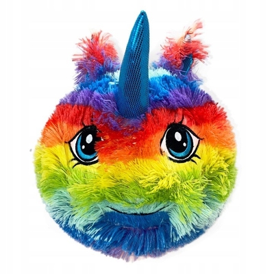 Amigo Peludo Plush Unicórnio Baloiço Inflável Brinquedo Branco 9 polegadas para os seus pequenos