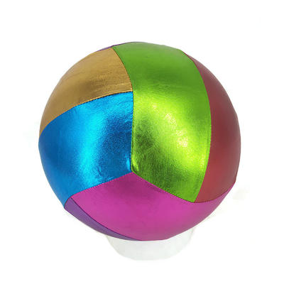 Bola de praia de pele de poliéster brinquedo inflável colorido e bonito com tecido interno de PVC