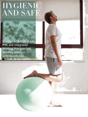 Availalbe OEM 55cm PVC Anti-Burst Gym Exercício bola de yoga com bomba de ar e colorido
