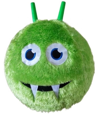 Divertimento ao ar livre Essential Unisex Jumping Ball com Cover Fluffy Plush e Rainbow Design