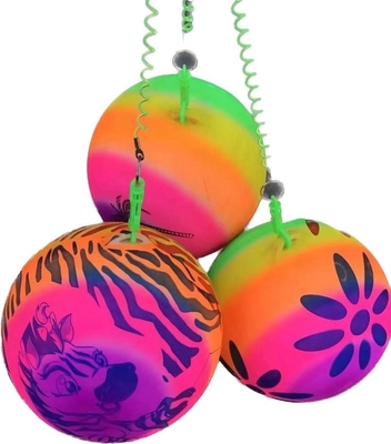 Bola de salto com padrão de arco-íris de PVC 60g 70g 80g 90g 100g