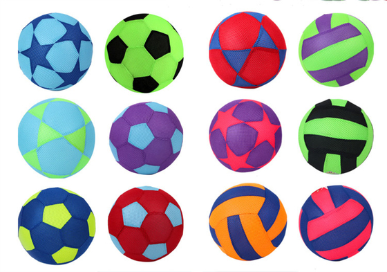 Jogos de bola de criança Pvc Air Mesh Bola de futebol Bola de toalhas de PVC Tecido Bola de futebol 6' a 40