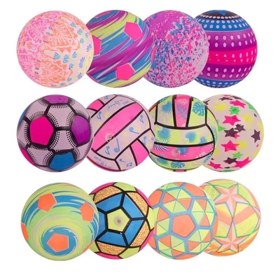 Logotipo personalizado Cor brilhante Impressão completa Bola de brinquedo de PVC de vinil para diversão ao ar livre e interior