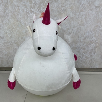 Brinquedo de pelúcia montado em uma bola de animais saltando bola de salto com alças PVC inflável de diâmetro 20