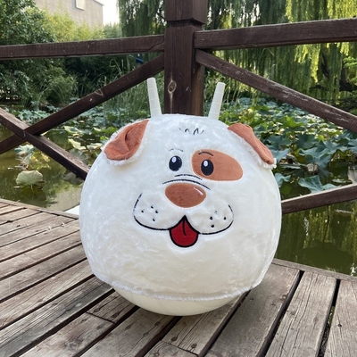 Brinquedo de pelúcia montado em uma bola de animais saltando bola de salto com alças PVC inflável de diâmetro 20