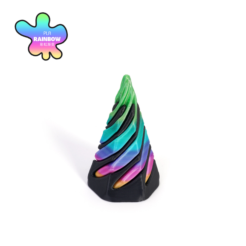PLA 3D Impresso Vortex Thread Ilusão Passar através da Pirâmide Fidget Toy para Crianças e Adultos