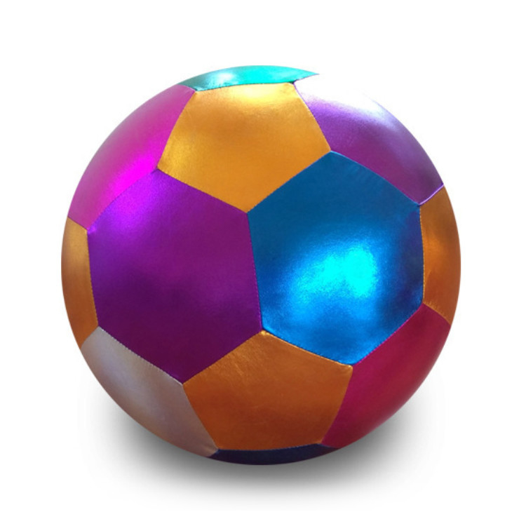Bola de futebol sensorial de plástico colorido recheado de pelúcia colorida para habilidades motoras