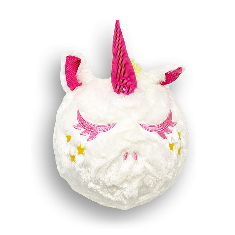 Amigo Peludo Plush Unicórnio Baloiço Inflável Brinquedo Branco 9 polegadas para os seus pequenos