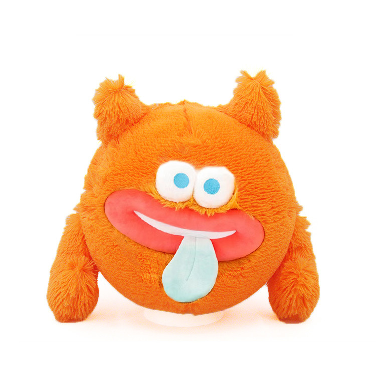 Skip Ball Emoj Inflável Caracter Soft Plush Ball Face Engraçado Peludo Neon Emoj Ball
