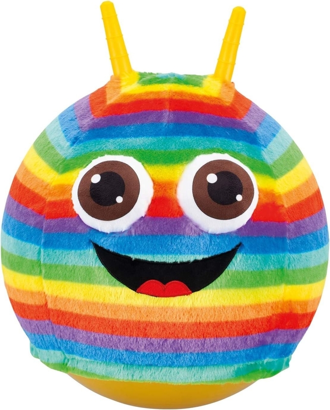 Divertimento ao ar livre Essential Unisex Jumping Ball com Cover Fluffy Plush e Rainbow Design