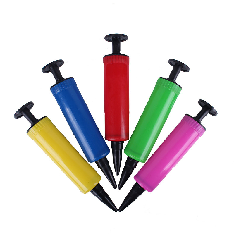 Item único 17 * 3cm Mini manual colorido bomba de balão de hélio para balões de látex