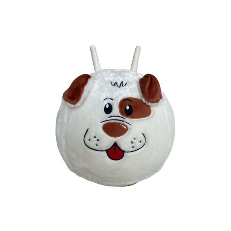 Brinquedo de pelúcia montado em uma bola de animais saltando bola de salto com alças PVC inflável de diâmetro 20
